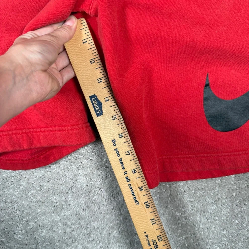 Nike Men's Large Red Fleece Swoosh Shorts Sportswear